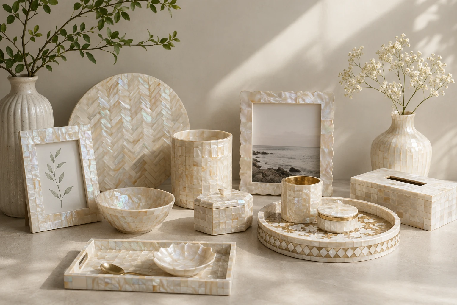 Natural Shells and Pearl collection